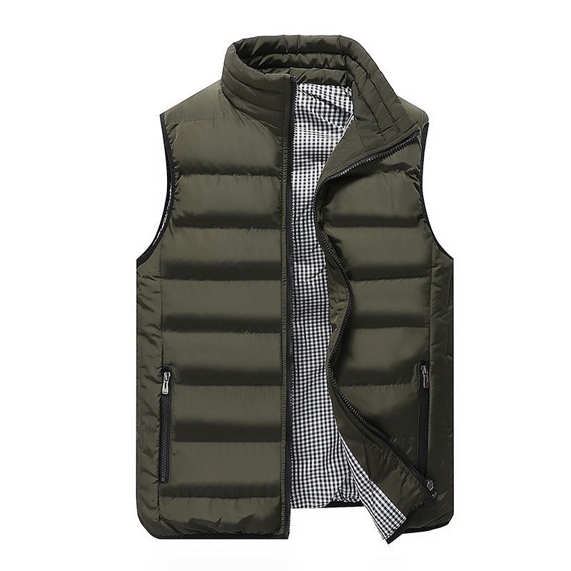 Jaqueta Puffer sem Mangas Masculina Luxo e Conforto LC107