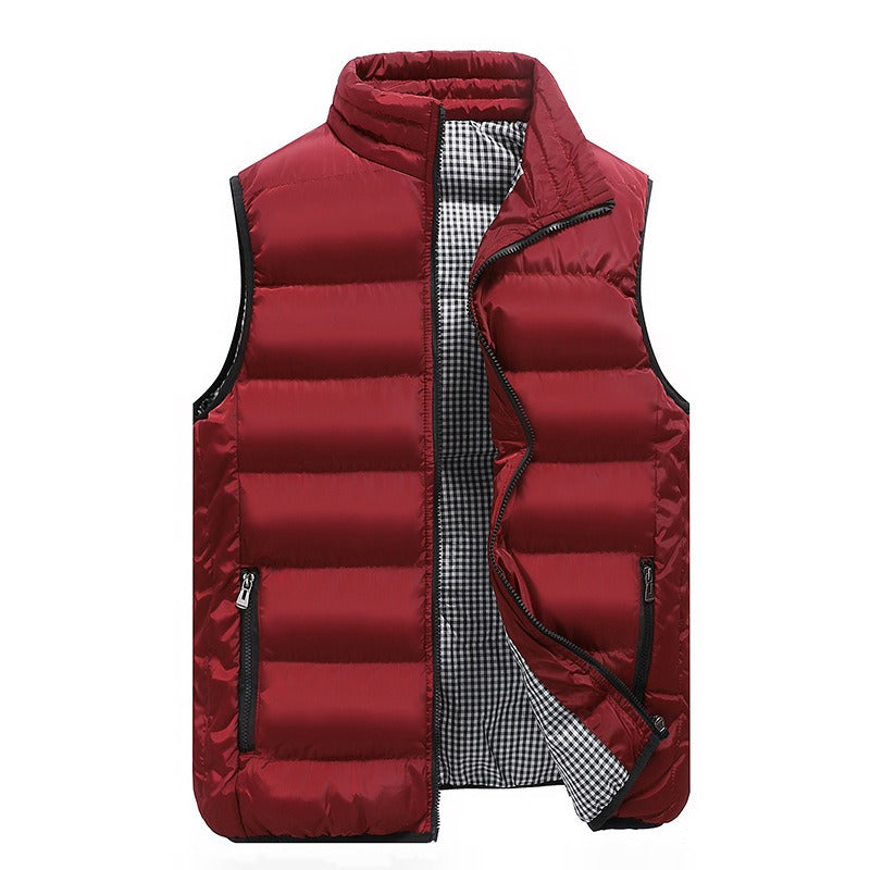 Jaqueta Puffer sem Mangas Masculina Luxo e Conforto LC107