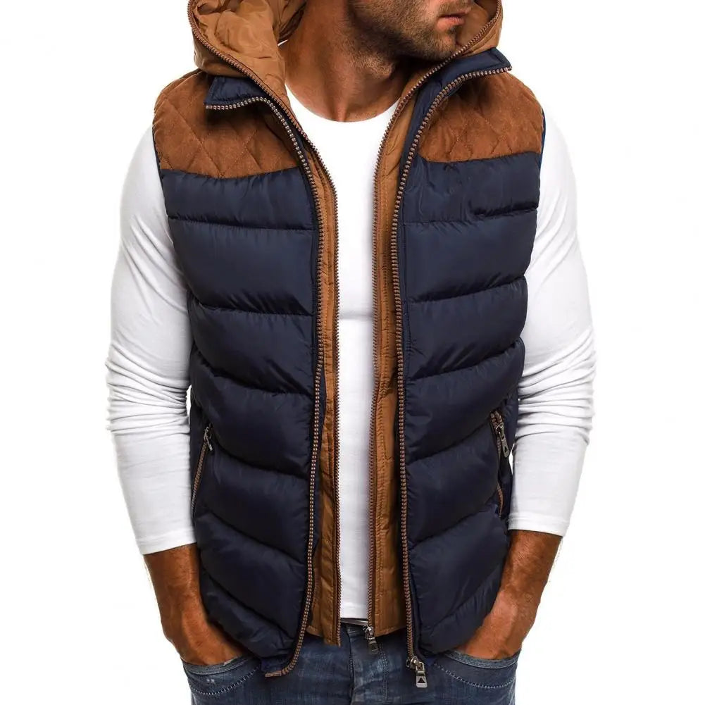 Jaqueta Puffer sem Mangas Masculina Luxo e Conforto LC106