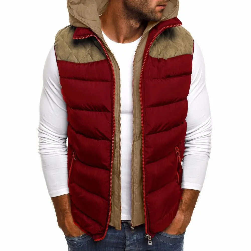 Jaqueta Puffer sem Mangas Masculina Luxo e Conforto LC106