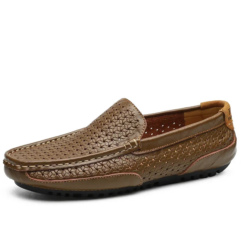 Mocassim Masculino de Couro Respirável Luxo e Conforto LC05