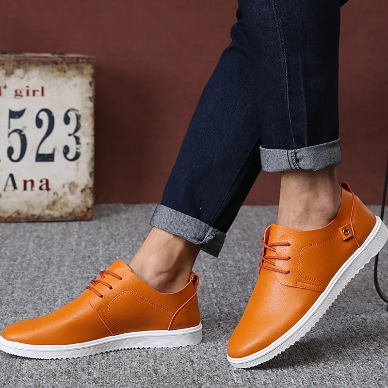 Sapatênis Masculino de Couro Chukka Luxo e Conforto LC02