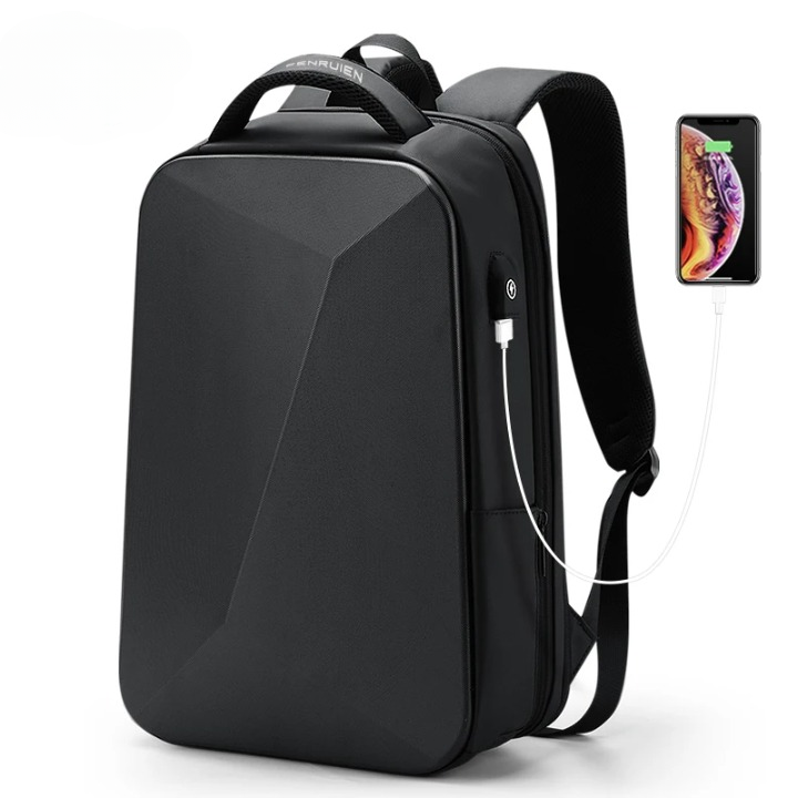 Mochila Executiva Luxo e Conforto LC07- Notebook 14", Expansível, Impermeável e Porta USB