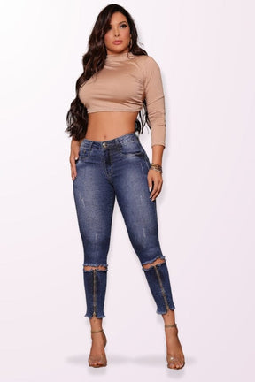 Calça Jeans Feminina Modeladora Zip Fabulosa