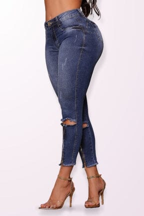 Calça Jeans Feminina Modeladora Zip Fabulosa