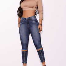 Calça Jeans Feminina Modeladora Zip Fabulosa