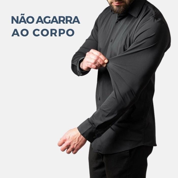 Camisa Social Anti Rugas Masculina Luxo e Conforto LC90