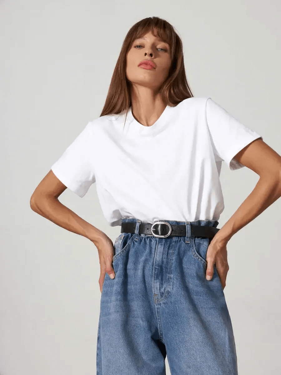 Camiseta Básica Feminina em Algodão Nina