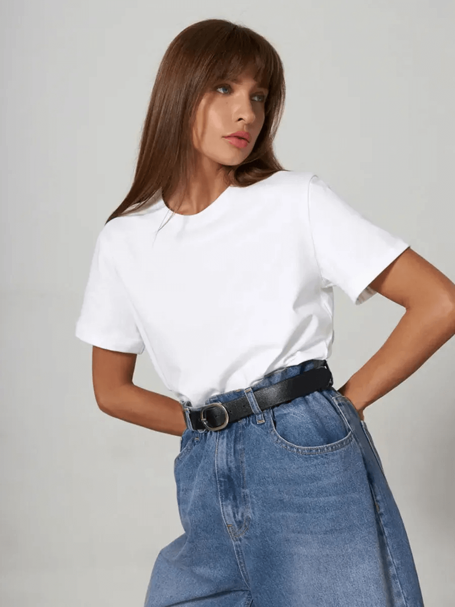 Camiseta Básica Feminina em Algodão Nina