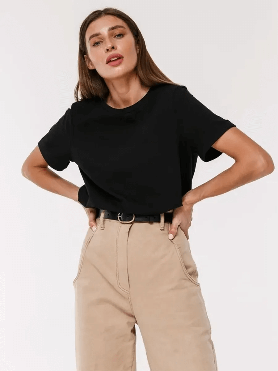 Camiseta Básica Feminina em Algodão Nina