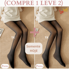 Kit Meia Calça Feminina Forrada Translúcida (COMPRE 1 LEVE 2)